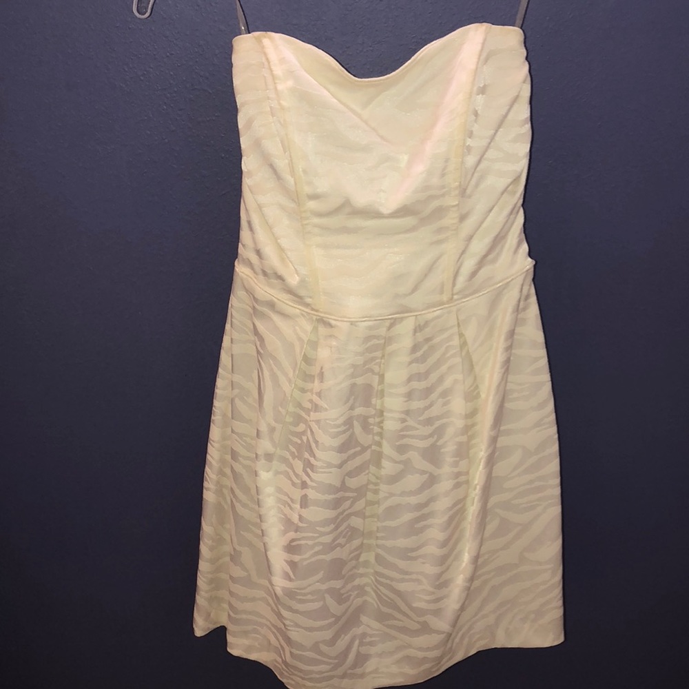 White zebra print dress